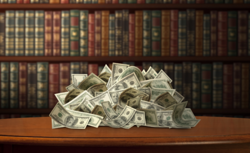 cash on a table